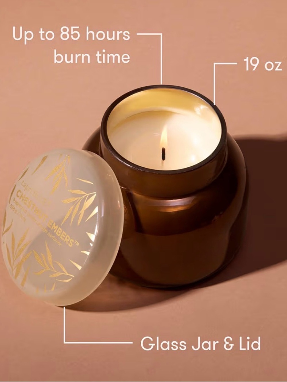 Capri Blue Autumn Glow Fall Candles  (Chestnut Embers, 19 oz) - Picture 8 of 8